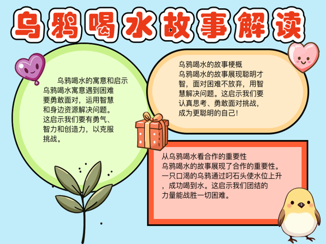 乌鸦精神智慧启示 乌鸦反哺喝水故事道理