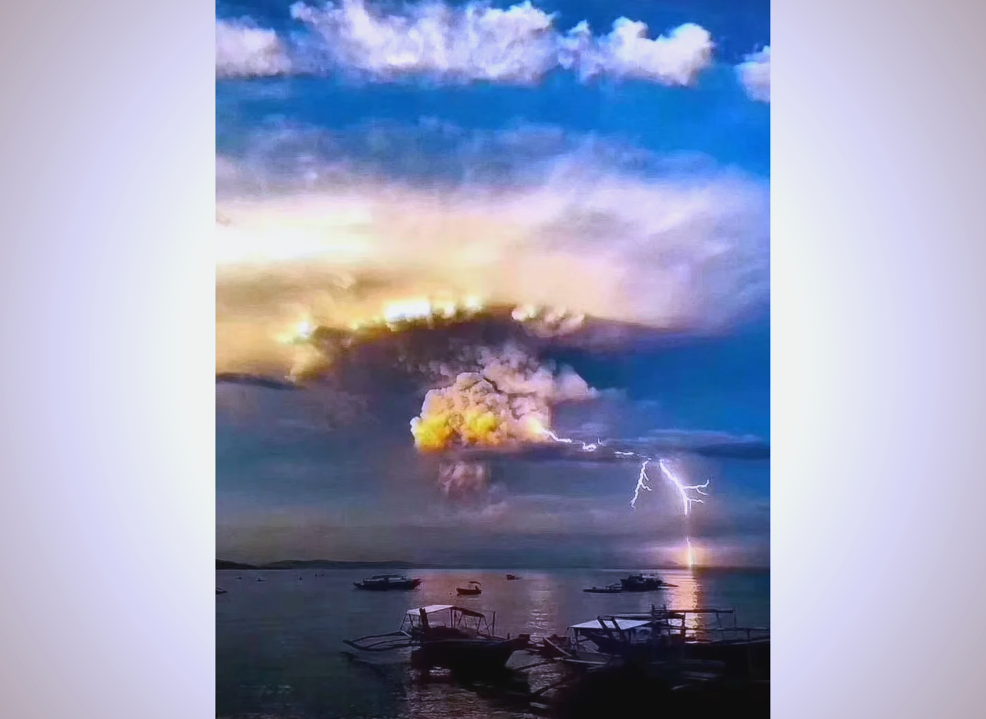 菲律宾塔尔火山喷发的闪电是怎么形成的？为什么会这么壮观？